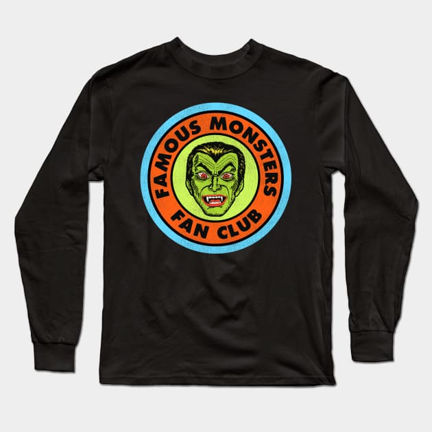 Famous Monsters Fan Club - Dracula Long Sleeve T-Shirt by darklordpug